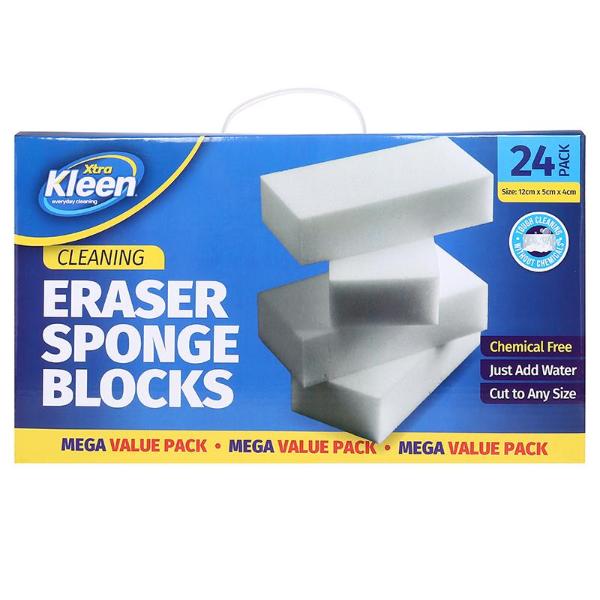 24 Pack Mega Value Eraser Sponge - 12cm x 4cm x 5cm