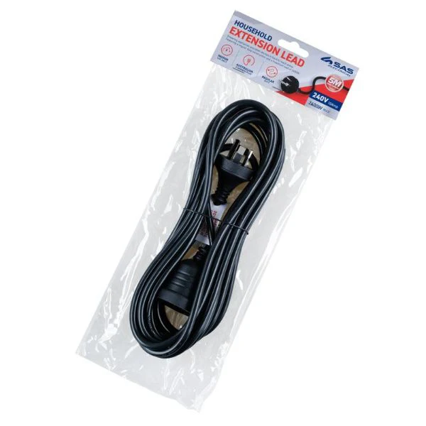 Black 240V 10A Max Load 2400W Extension Lead - 500cm - Image 4