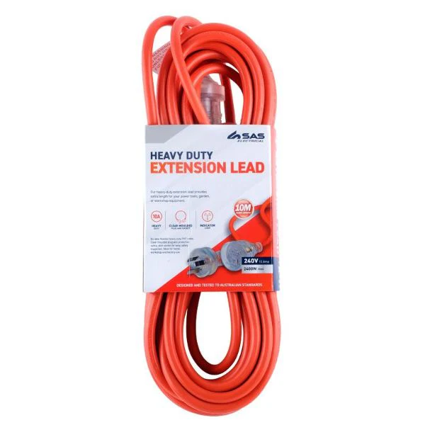 Orange Heavy Duty Extension Lead - 1000cm