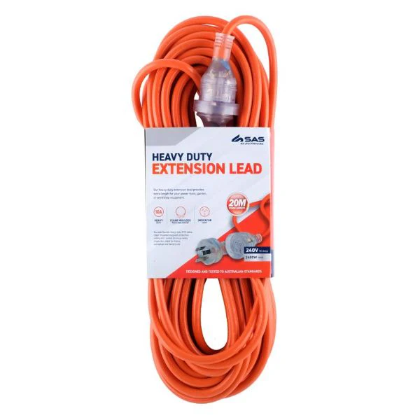 Orange Heavy Duty Extension Lead - 2000cm
