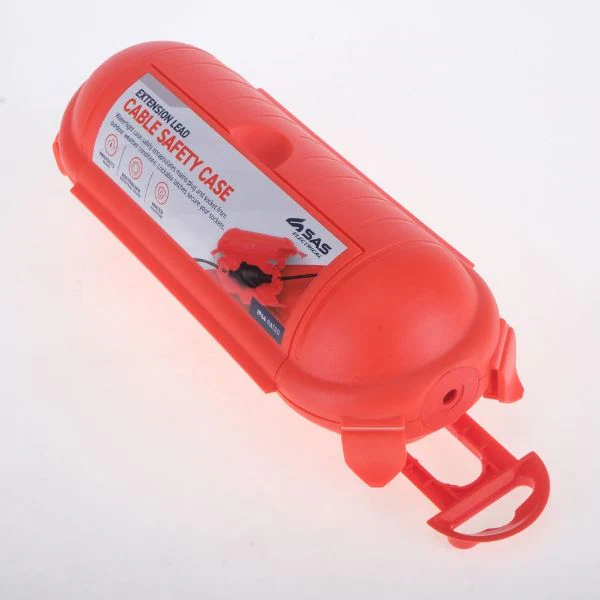 Red IP44 Rated Mains Plug & Socket Protector Case - 21cm x 8cm - Image 2