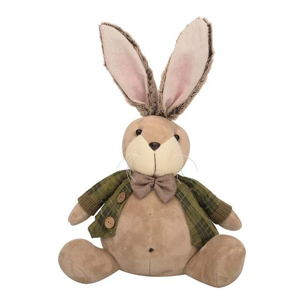 Fabric Sitting Bunny - 24cm x 14cm x 38cm