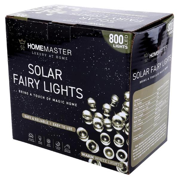 8 Functions Warm White Solar Led Fairy Lights - 49.5cm - Image 3