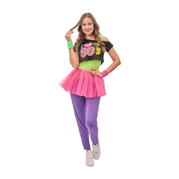 80s Fame Party Girl Costume - Large - Image 2