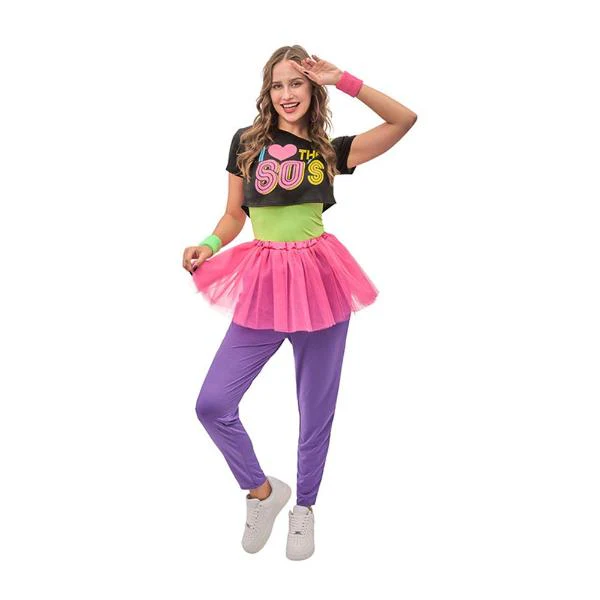 80s Fame Party Girl Costume - Medium - Image 2