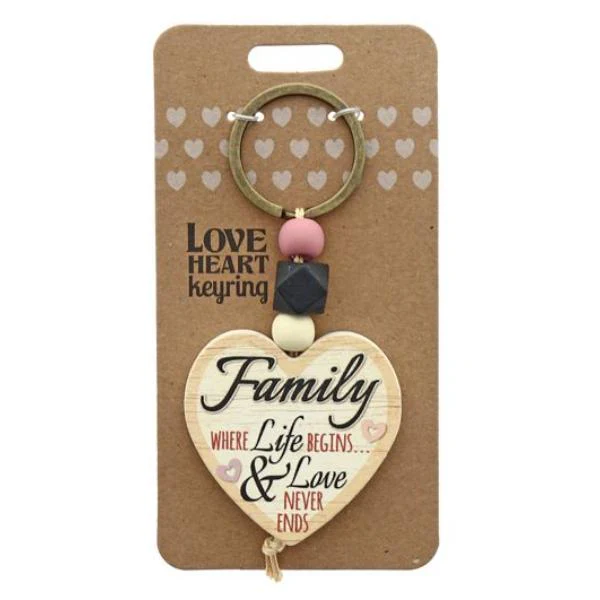 Family Where Heart Keyring