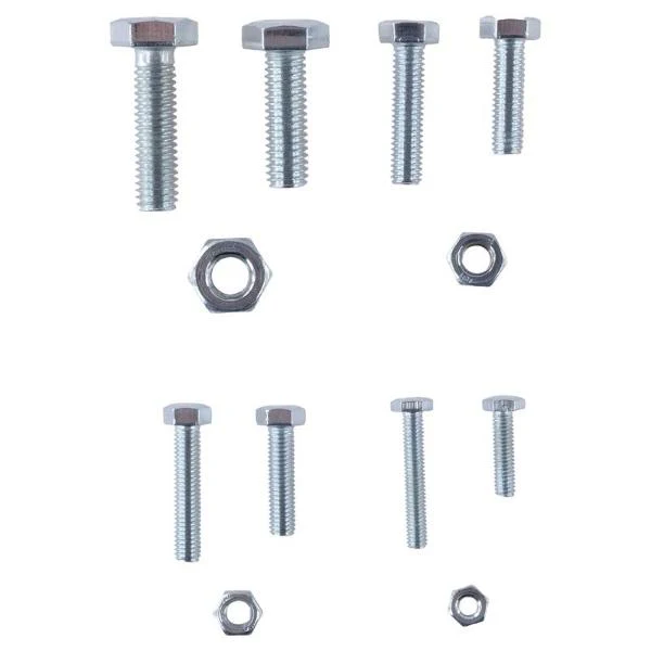 112 Pack Galvanised Iron Assorted Fasteners & Fixings Hex Head Nuts & Bolts In Storage Case - Image 2