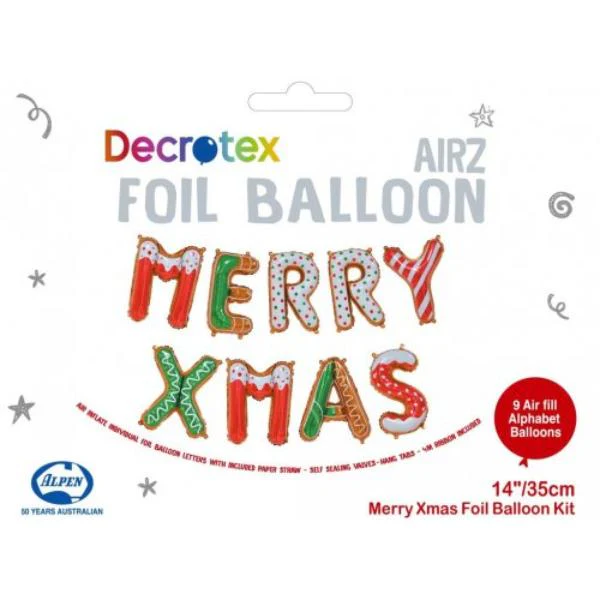 Multi Colour Merry Xmas Straw & Ribbon - 1.4cm - Image 2