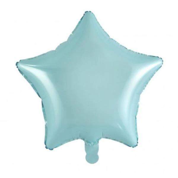 Light Blue Decrotex Star Foil Balloon - 45cm