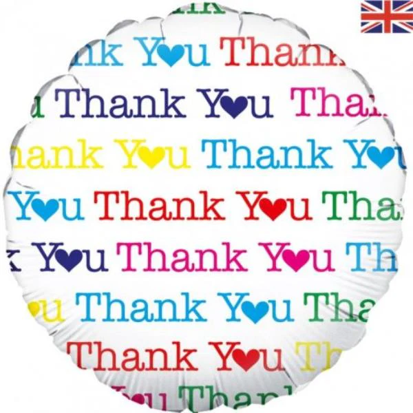 Round Thank You hearts Foil Balloon - 45cm