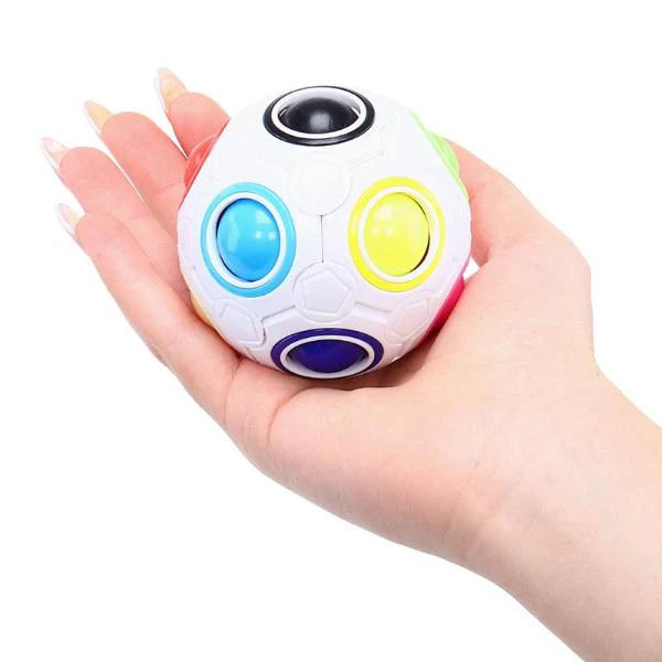 Fidget Puzzle Rainbow Ball - 7cm - Image 2