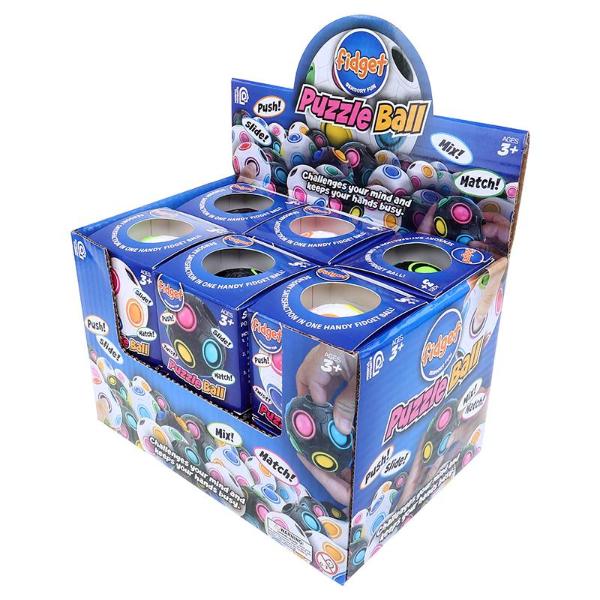 Fidget Puzzle Rainbow Ball - 7cm - Image 3