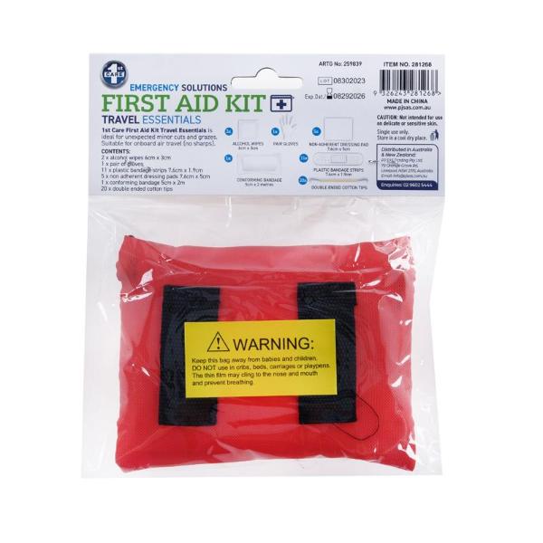 40 Pack Assorted Travel First Aid Kit With Storage Bag - Image 3