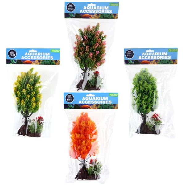 Fish Aquarium Artificial Flower Decoration With Base - 9cm x 7.5cm x 24cm - Image 3