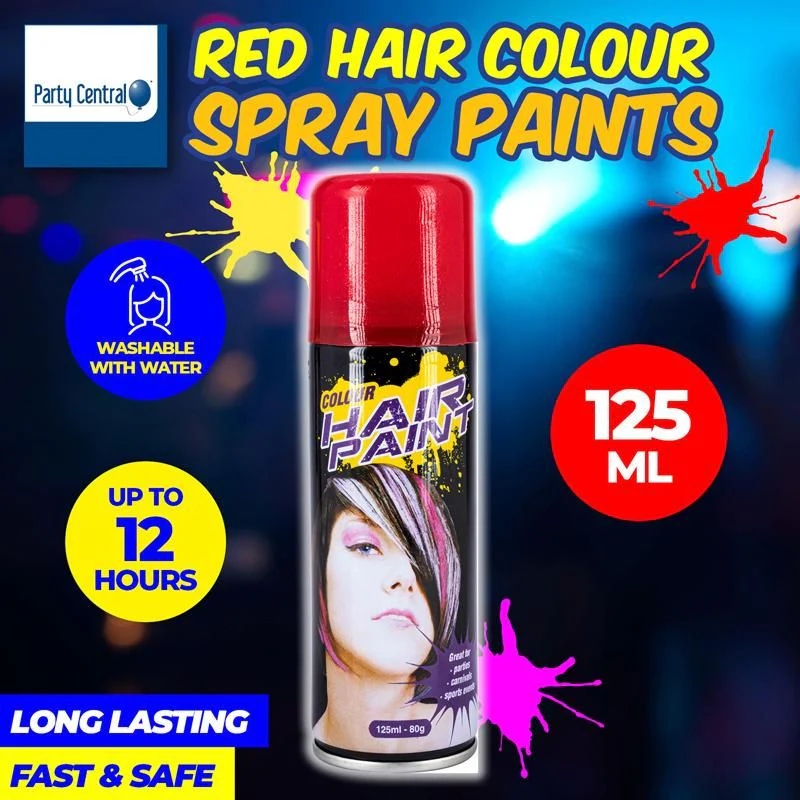 Fluro Red Colour Hair Spray - 125ml - Image 5