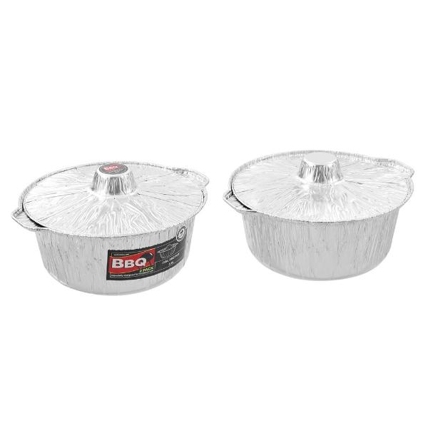 SMALL ROUND FOIL POT WITH LID 29CM - Image 4