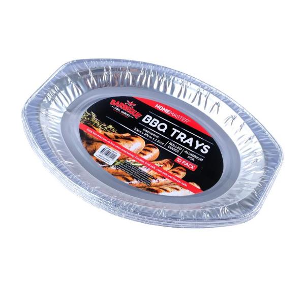 10 Pack Foil BBQ Trays - 30cm x 20cm x 2.3cm - Image 3