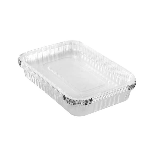 6 Pack Lemon & Lime Rectangle Baking Foil Tray With Clear Lid - 31.5cm x 4.5cm - Image 4