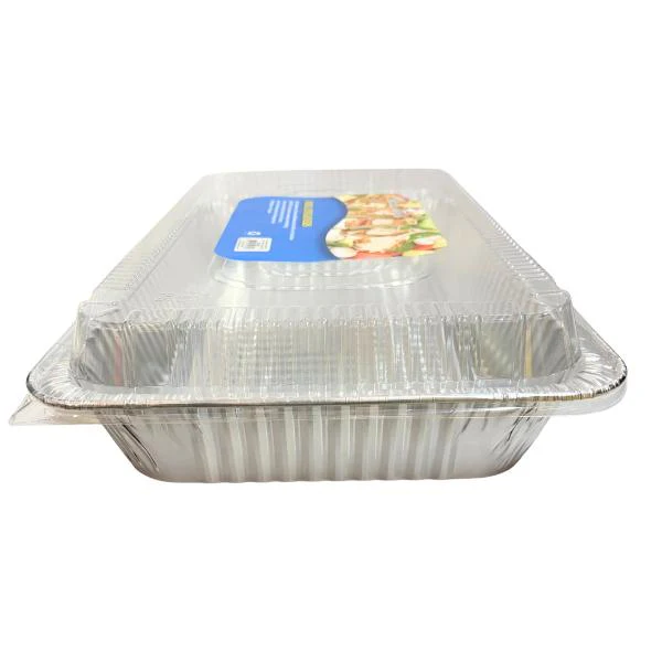 Rectangle Foil Tray With Lid - 53cm x 33cm x 9cm