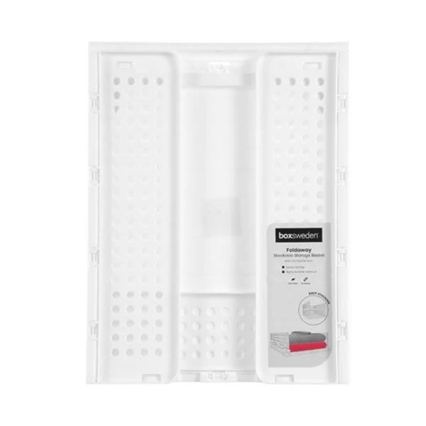 Medium Foldaway Stackable Storage Basket - 42.5cm x 32.5cm x 14cm - Image 2