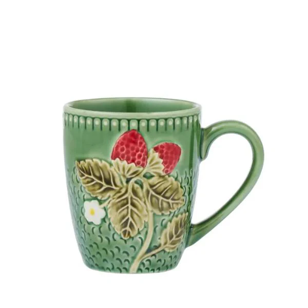 Green Fraise Ceramic Mug - 13cm x 9cm x 10cm