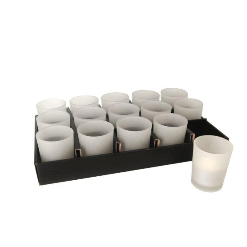 Frosted T-lite Glass Holder - 5cm x 6.7cm