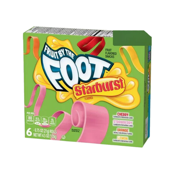 8 Pack Fruit Foot Starburst - 128g