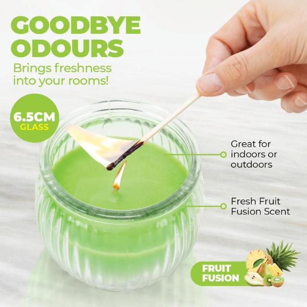 Candle Glasslight Scented 6.5cm Fruit Fusion - Image 4