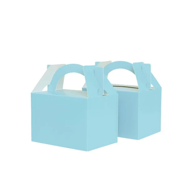 10 Pack Pastel Blue Lunch Box - 12.5cm x 13.5cm x 8.5cm