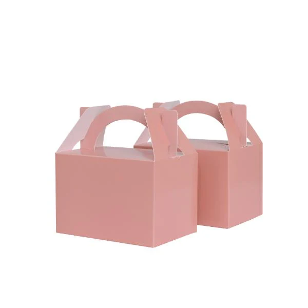 10 Pack Rose Pink Lunch Box - 12.5cm x 13.5cm x 8.5cm