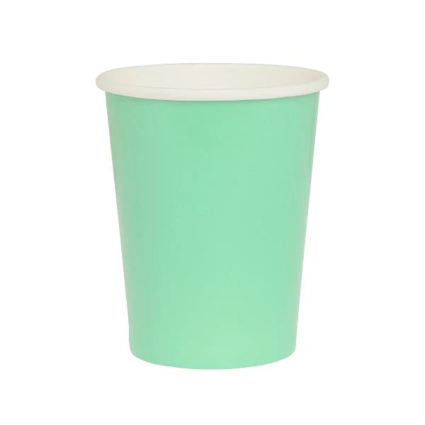 20 Pack Mint Green Paper Cup - 260ml
