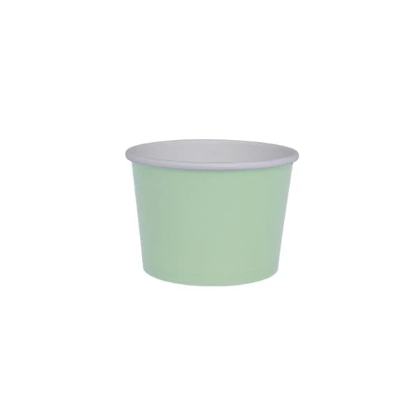 10 Pack Mint Green Gelato Paper Cup - 7.3cm x 6cm x 5.2cm