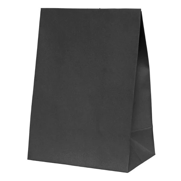 10 Pack Black Paper Bag - 18cm x 13cm x 8cm