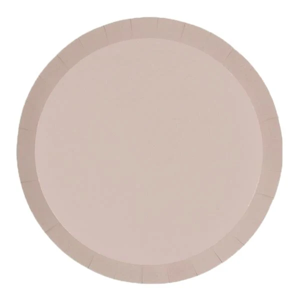 20 Pack White Sand Round Banquet Paper Plate - 26cm