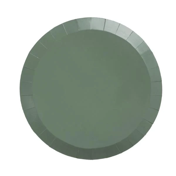 20 Pack Eucalyptus Round Dinner Paper Plate - 22cm