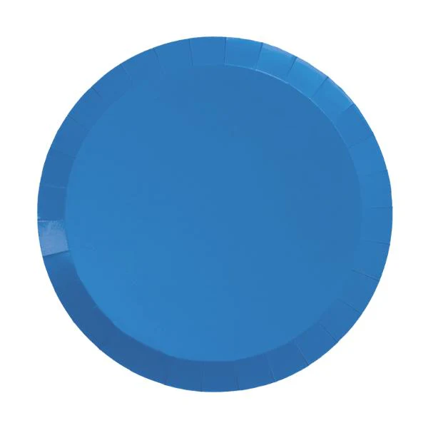 20 Pack Sky Blue Round Dinner Paper Plate - 22cm