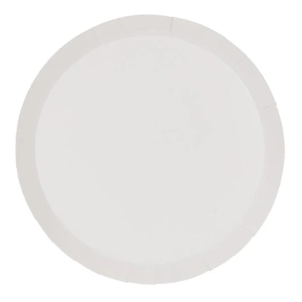 20 Pack White Round Dinner Paper Plate - 22cm