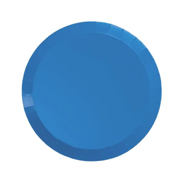 20 Pack Sky Blue Round Snack Paper Plate - 17cm