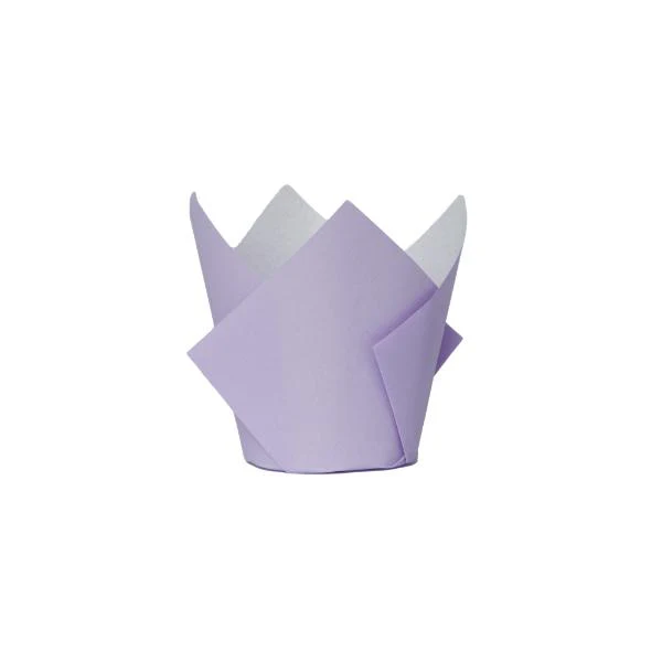 20 Pack Pastel Lilac Tulip Cupcake Case - 5cm x 8cm
