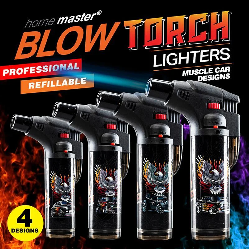Muscle Car Design Refillable Blow Torch Gas Lighter - 7cm x 12cm - Image 4