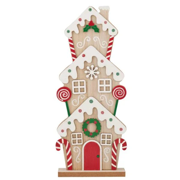 G'bread House 3 Storey Wood 12x30x5cm