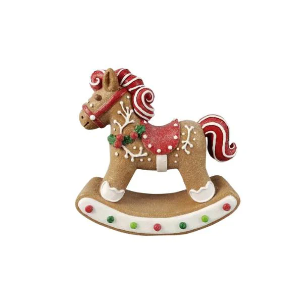G'Bread Rocking Horse Poly 22x8x22cm Brn