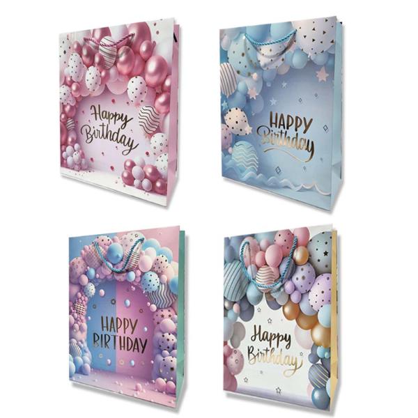 Birthday Balloons Gift Bag - 26cm x 32cm x 10cm