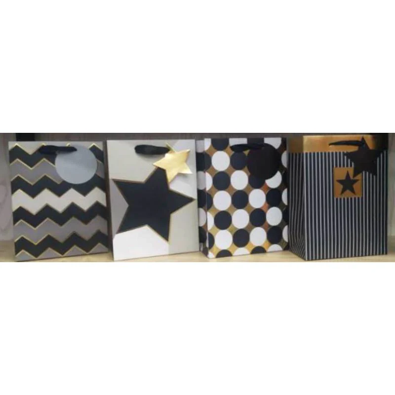 Mens Black Extra Large Gift Bag - 39cm x 30cm x 12cm