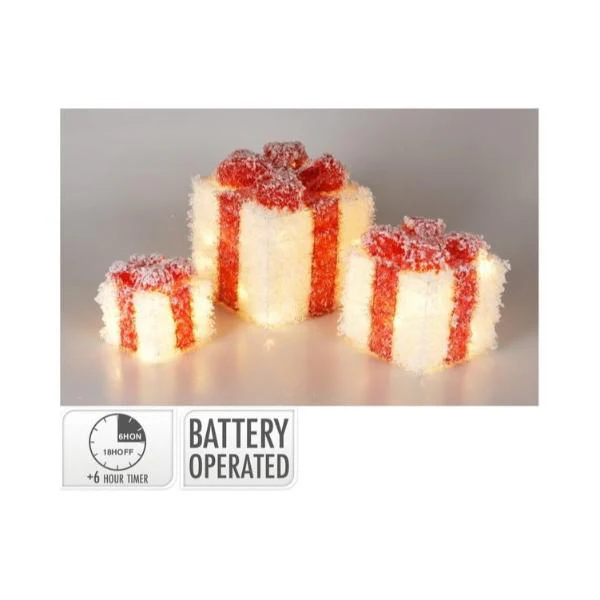 Assorted Christmas Led Gift Boxes