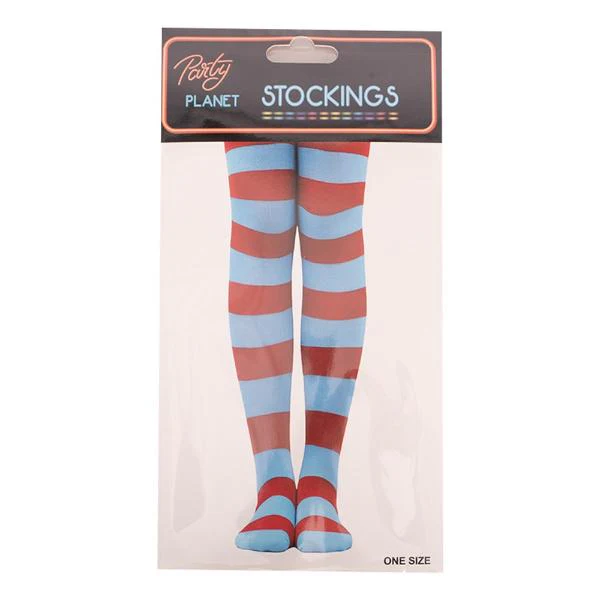 Girl Thing 1 & 2 Striped Stockings - Image 2