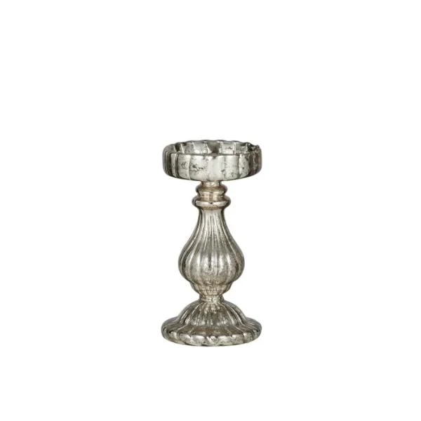 Glam Glass LED Candle Holder - 10cm x 19cm