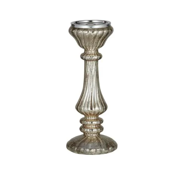 Glam Glass LED Candle Holder - 12cm x 31cm