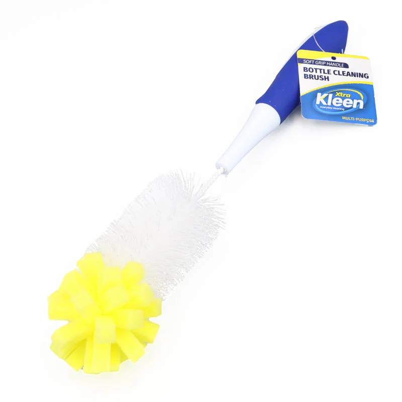 Glass & Bottle Brush With Unique Sponge Tip & Soft Grip Handle - 35cm x 7cm x 7cm - Image 3