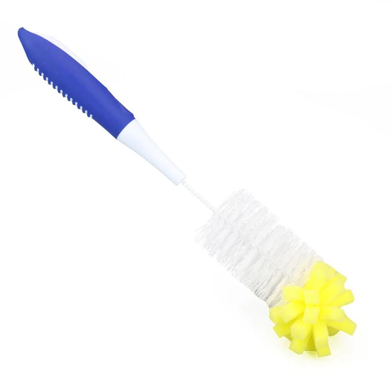 Glass & Bottle Brush With Unique Sponge Tip & Soft Grip Handle - 35cm x 7cm x 7cm - Image 4